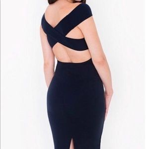 American Apparel Ponte Crisscross Back Dress